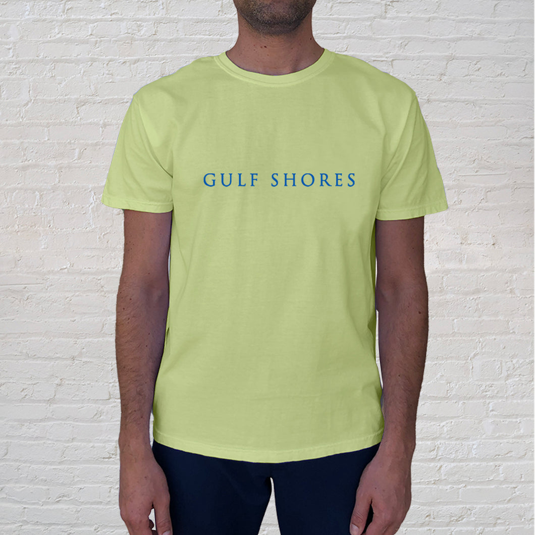  The Gulf Shores Neon Lemon front imprint on a Comfort Color short sleeve is one of our best sellers. 