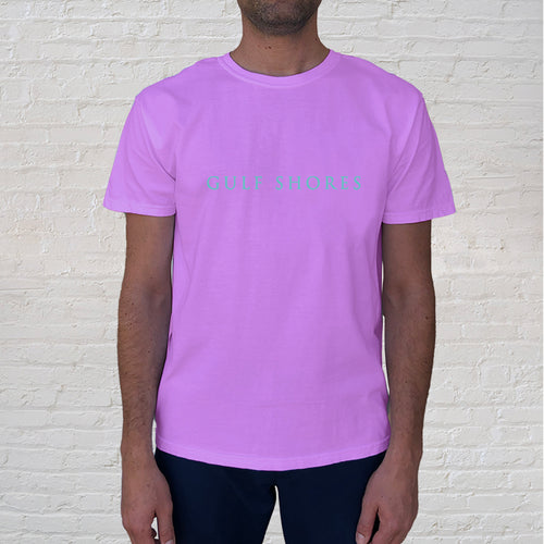  The Gulf Shores Neon Violet front imprint on a Comfort Color short sleeve t-shirt is one of our best sellers. 