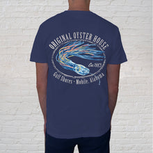Load image into Gallery viewer, Marlin Lure Midnight back of tee lends sportfishing heritage with laid-back coastal style. Designed with bold tones and dynamic movement, this marlin lure graphic captures the motion and intensity of offshore fishing. A great souvenir, this is one no angler will want to miss! 
