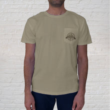 Load image into Gallery viewer, Front of Tee: This&lt;span&gt;&nbsp;&lt;/span&gt;&lt;em&gt;&lt;strong&gt;limited edition, collectible&lt;/strong&gt;&lt;/em&gt;&lt;span&gt;&nbsp;&lt;/span&gt;t-shirt features the front pocket design branded with the Original Oyster House pocket.
