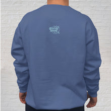 Load image into Gallery viewer, The back of the sweatshirt is branded with the Original Oyster House logo.
