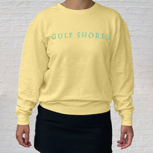 Load image into Gallery viewer, Gulf Shores Lightweight Adult Sweatshirt - Butter Teal Logo
