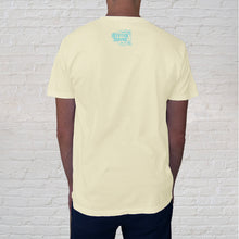 Load image into Gallery viewer, A year-round attraction, Gulf Shores features sugar-white sand beaches, turquoise waters, and stunning sunsets. The Gulf Shores front imprint on a short-sleeve Blue Denim Comfort Color short sleeve t-shirt is one of our best selling tees.Back Branded Logo View.
